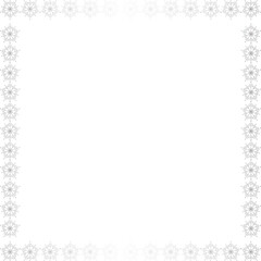 Snowflake winter frame. Christmas snowflake on white background. Baby shower design