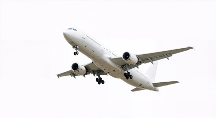 Airplane Taking Off A View of the Aircraft with Wheels Retracted in Flight