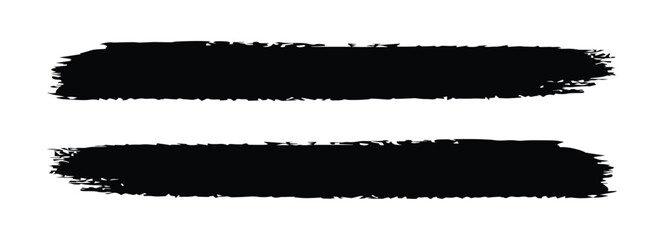 Red grunge textured paint brush stroke vectors.Paint backgrounds and splatters.