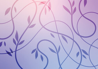 Garden purple line curve presentation graphic