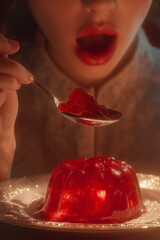 woman hands with red rose petals