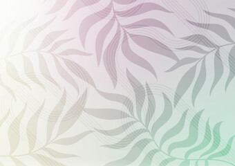 Plant pastel garden line graphic presentation