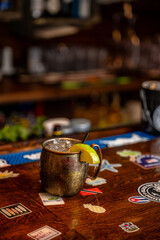 alcohol drinks at bar