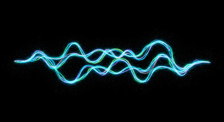 Abstract Light Waveforms with Dazzling Sparkles, Suitable for Backgrounds and Graphic Projects with a Futuristic, Technological, or Artistic Theme