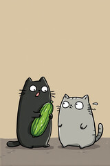 black cat with a heart