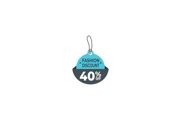Fashion Discount Tag 40 Percent