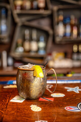 alcohol drinks at bar