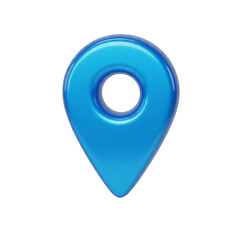 Blue location pin new trend high quality download isolated on transparent background