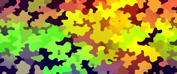 Abstract geometric camo pattern with vibrant color gradients for sportswear sublimation,  design,  team