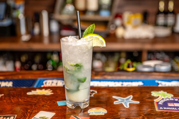 alcohol drinks at bar