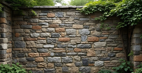 Rust stone wall. Stone wall detail, for construction, business, designers, home, interior and exterior decoration applications