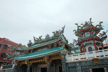 Naklejka premium Anping Kaitai Mazu Temple or Kaitai Tianhou Temple in Tainan, Taiwan - 台湾 台南 安平開臺天后宮 または 安平媽祖寺