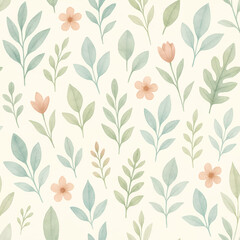 Watercolor Botanical Pattern Design