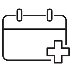 Calender icon outline vector