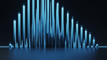 Abstract Neon City Skyline Growth Chart - Powered by Adobe