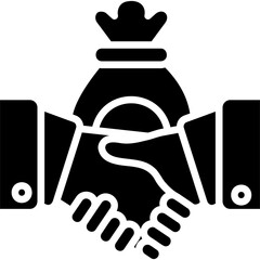 Solid Glyph Sponsorship Icon