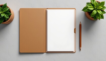 modern document folder mockup with elastic band