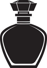 Obraz premium Perfume Bottle Silhouette in Black | Elegant Fragrance Container Illustration Vector Format