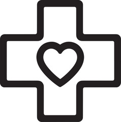 Heart On Medical Cross