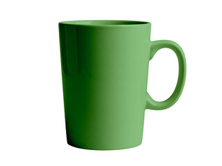 empty mug on transparent background.