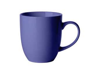 empty mug on transparent background.