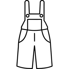 Clean Outline Dungarees Vector