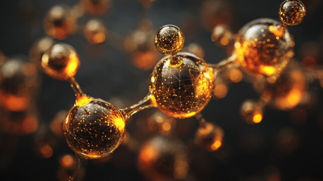 glowing spheres connected network