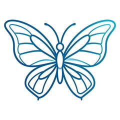 Elegant butterfly illustration showcasing intricate line work and gradient detail