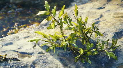 Seaweed on coastal rock