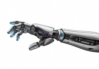 hand robot AI on white background isolated 