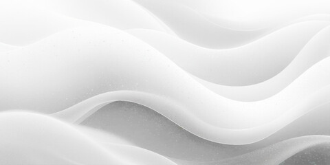 Obraz premium Abstract background featuring soft, overlapping curves in a monochromatic palette of white and gray, with a faint glitter effect.