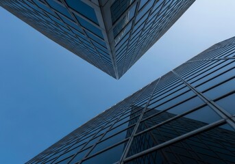 A Worm's-Eye View of a Modern Skyscraper