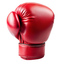 A Single Red Boxing Glove Symbol of Strength Competition and Determination