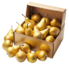 Golden Pears in a Gift Box