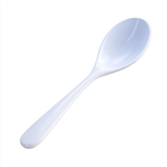White plastic spoon