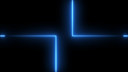 A neon line icon features a glowing, vibrant single or multiple lines against a dark background, symbolizing connection, separation, or emphasis with a modern, futuristic aesthetic.
