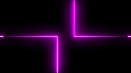 A neon line icon features a glowing, vibrant single or multiple lines against a dark background, symbolizing connection, separation, or emphasis with a modern, futuristic aesthetic.
