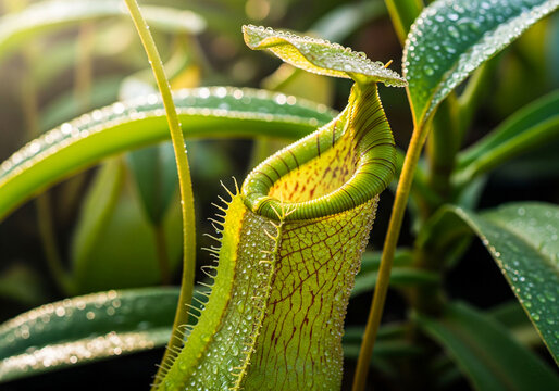 Illustration of Carnivorous Pitcher Plant (Nepenthes) / (Kantong Semar (Nepenthes) Karnivora)