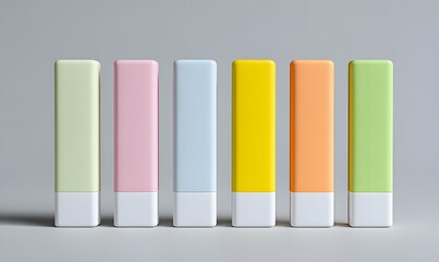 Fototapeta premium Pastel Shade Arrangement of Rectangular Colorful Objects
