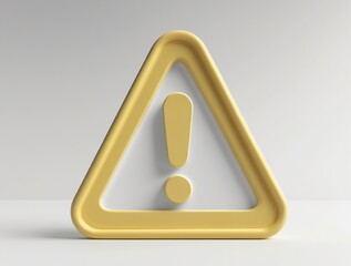 Yellow warning triangle with exclamation mark symbol