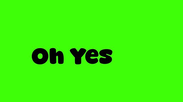 Oh Yes Typography Graphic with Minimal Modern Text Style