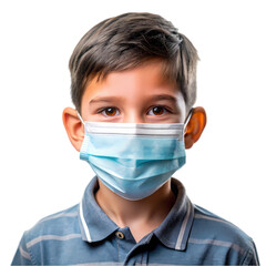 Child Wearing Protective Face Mask