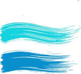 Colorful Paint Brush Stroke Set