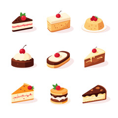 set of cakes