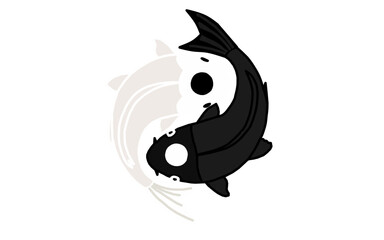 black and white fish