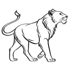 Minimalist Line Art Illustration of Panthera Leo Leo Barbary Lion Vector

Minimalist Barbary Lion Line Art Vector,
Elegant Panthera Leo Leo Outline,
Modern Barbary Lion Logo Illustra