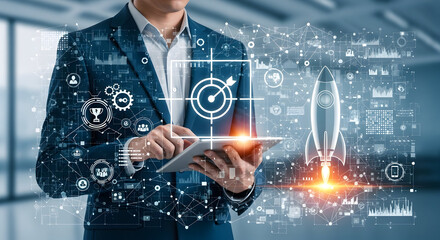 Drive your business success with innovative technology and data-driven insights with a modern futuristic approach