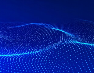 Abstract wavy dotted digital landscape