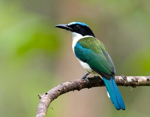 Obraz premium Colorful bird perched on branch