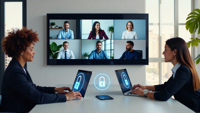 Global Team Collaborating Securely Online